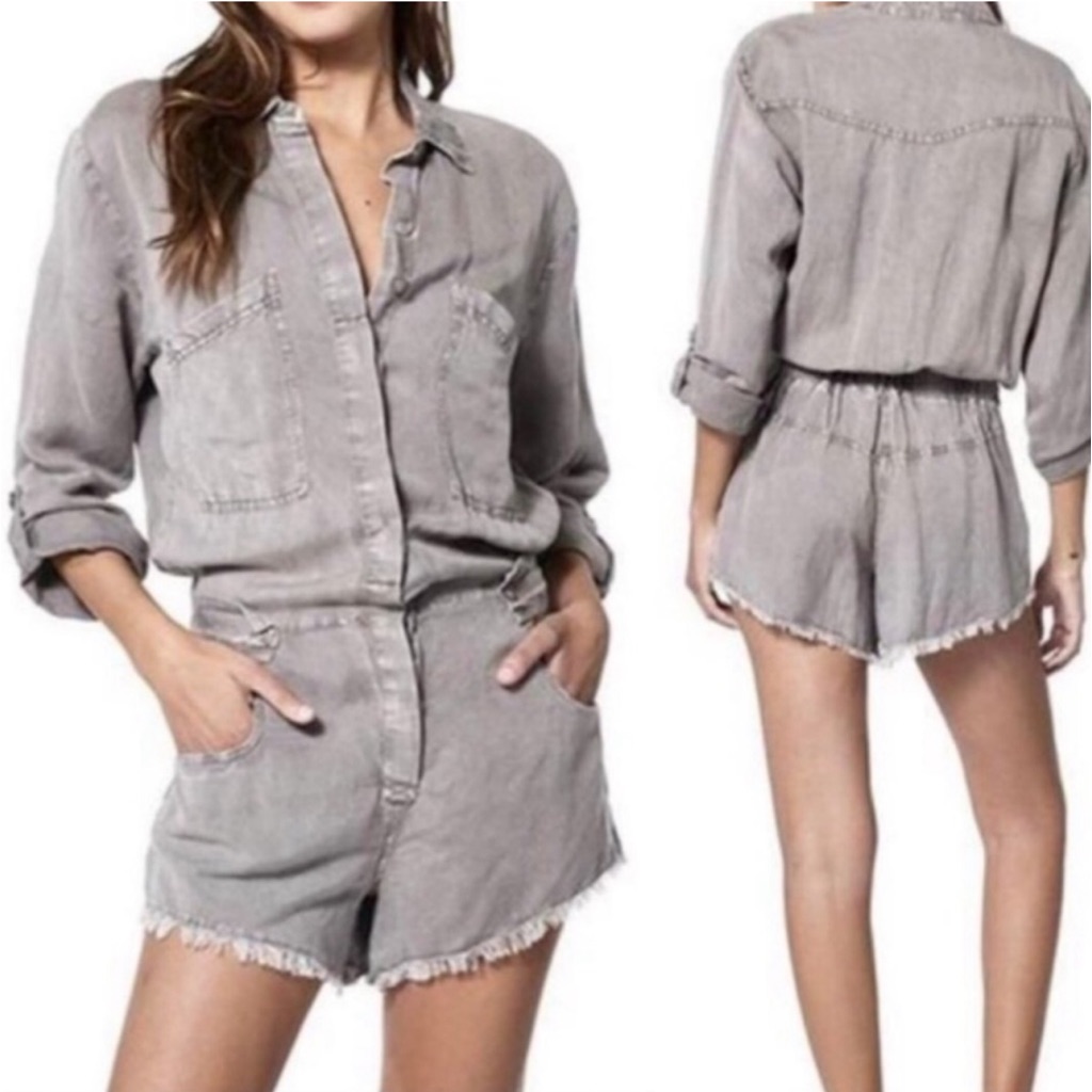 Yfb Raw Hem Romper
